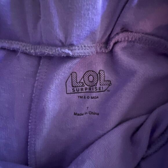 LOL Surprise Girls Shorts – Purple – Size 7 - Picture 3 of 3